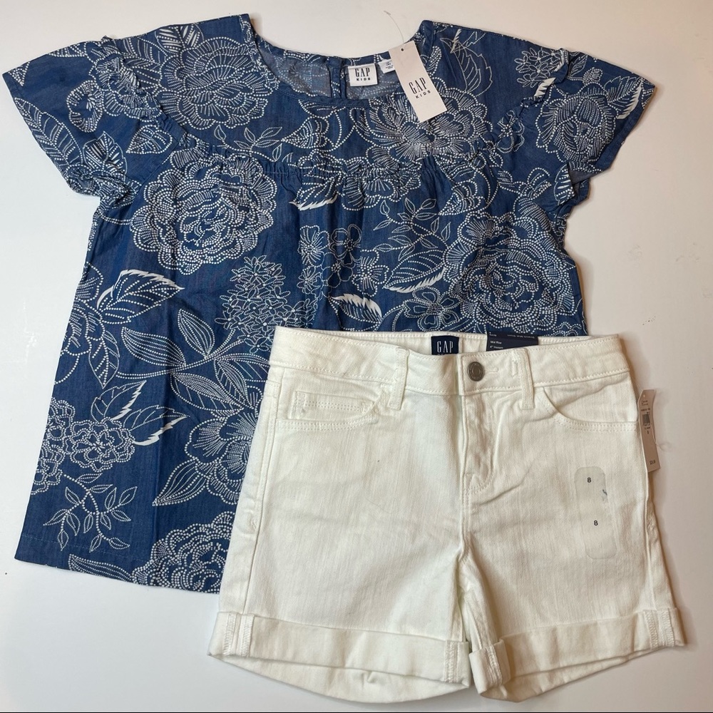 Girls gap size 8 shorts and top NWT